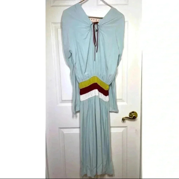 Marni Dress SZ 4 Blue long sleeve dress - Picture 2 of 10